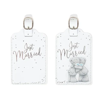 Image of Me to You Tatty Teddy &#039;Just Married&#039; Set of 2 Luggage Tags Official Wedding Collection