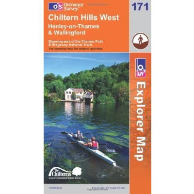 Image of Explorer 171 Chiltern Hills West, Henley on Thames &amp; Wallingford Map With Digital Version