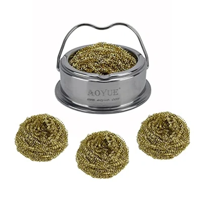 Image of Aoyue Brass Coils Soldering Iron Tip Cleaner with 3 Refills