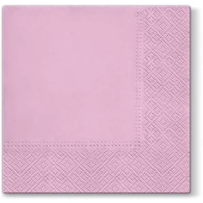 Image of Pink Paper Napkins Quality Decorative Serviettes 3ply 33cm x (Pack of 20)