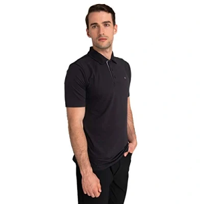 Image of Calvin Klein Mens Breeze Polo Shirt Black S