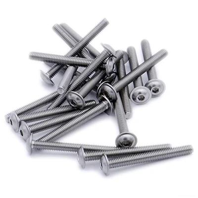 Image of M3 (3mm x 5mm) Flanged Hex Socket Button Machine Screw (Bolt) Stainless Steel (A2) (Pack of 20)