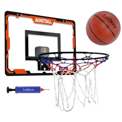 Image of Lexibook JG920, Interactive hoop, Score counter, Sound effects, Basketball, pump installation kit included