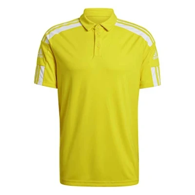 Image of adidas Men&#039;s Sq21 Polo Shirt, Team Yellow/White, M UK