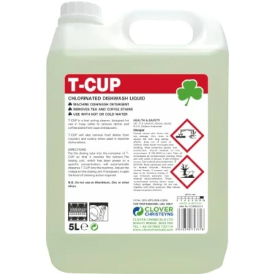 Image of Clover Chemicals T Cup Chlorinated Dishwash Liquid (368) 5 Ltr