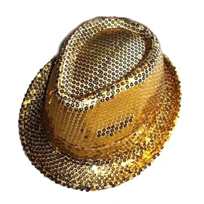 Image of Sequin Gangster Hat Gold
