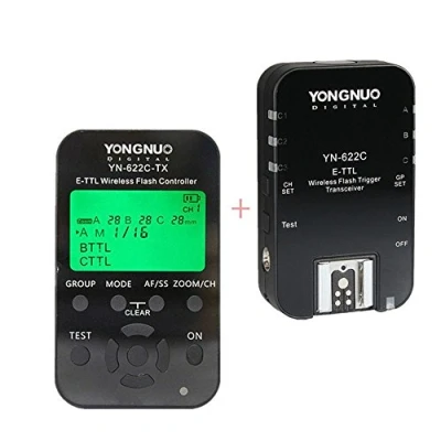 Image of Yongnuo YN622C Kit Wireless i TTL Flash Trigger with LED Screen for Canon Cameras, includes TX Controller and Transceiver + WINGONEER Diffuser