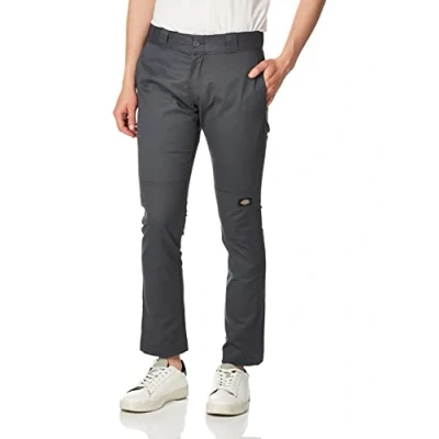Image of Dickies Men&#039;s Skinny Straight Double Knee Work Pant, Charcoal V1, 36W x 30L