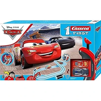 Image of Carrera FIRST 20063039 Disney Pixar Cars Piston Cup Slot Racing Track, For Children From 3 Years And Adults, 2.9 Metres, With Lightning McQueen &amp; Jackson Storm