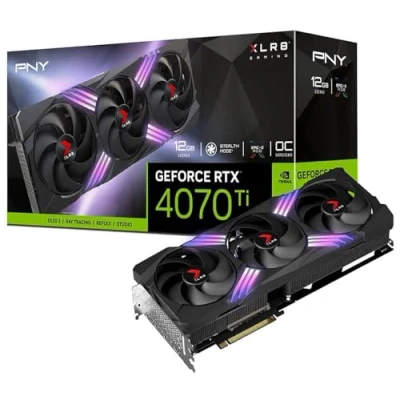 Image of PNY Carte Graphique Nvidia GeForce RTX 4070 Ti XLR8 Gaming Verto TF OC 12Go, (VCG4070T12TFXXPB1 O)