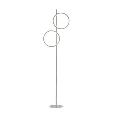 Image of Mini Ritus LED Integrated Floor Lamp Silver 2x 10.5W 3000K