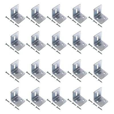 Image of TERF® Heavy Duty Standard Worktop Bracket 25mm (1 inch) Square Brace including Fixing Screw Pack of 20