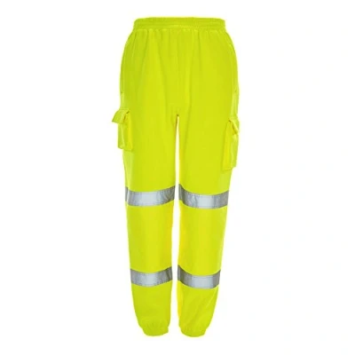 Image of Supertouch J8044 Hi Vis Jogging Bottoms, X Large, Yellow
