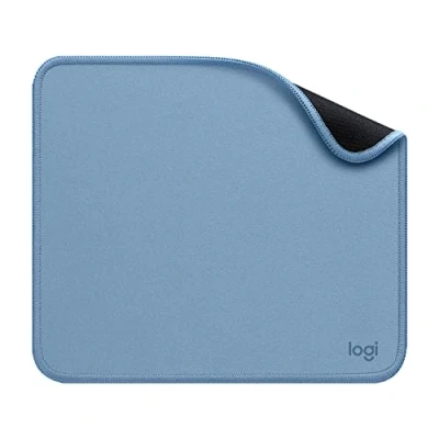 Image of Logitech Mouse Pad Studio Series, Computer Mat with Anti slip Rubber Base, Easy Gliding, Spill Resistant Surface, Durable Materials, Portable, in a Fresh Modern Design Blue