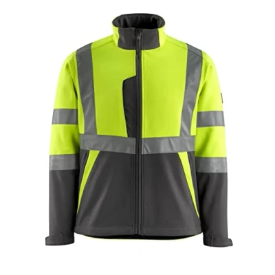 Image of Mascot 15902 253 1718 Kiama Safe Light Fleece on Inner Side Class 2 Softshell Jacket, Size S, Hi Vis Yellow/Dark Anthracite