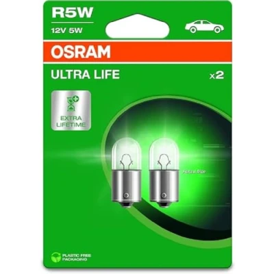 Image of OSRAM ULTRA LIFE, R5W, Double Blister, (2 lamps)