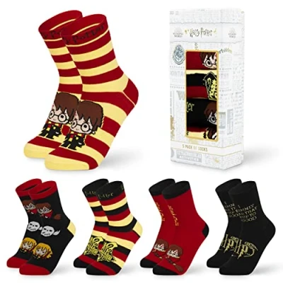 Image of Harry Potter Womens Socks, 5 Pairs Ladies Socks 4 7 UK, Gifts