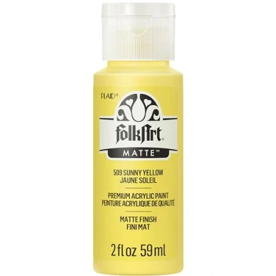 Image of FolkArt Acrylic Paint in Assorted Colors (2 Ounce), 509 Sunny Yellow