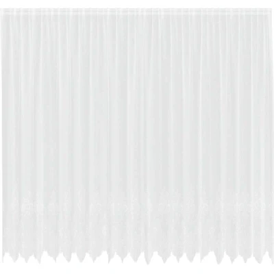 Image of vidaXL Curtains with Floral White 500 x 300 cm Polyester