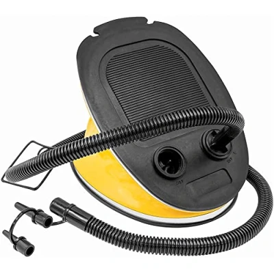 Image of Crystals Foot Pump 5L, Extra Long Hose and 2 Nozzles Adapter, Air with Way for Inflating Deflecting Swimming Inflatables, Sofa, Padding Pools, Airbed Mattress