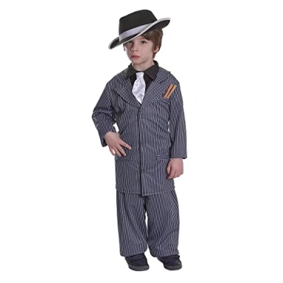 Image of Bristol Novelty CC384 Gangster Boy Costume set For Kids Checkered, multicoloured, Age 4 6 years old