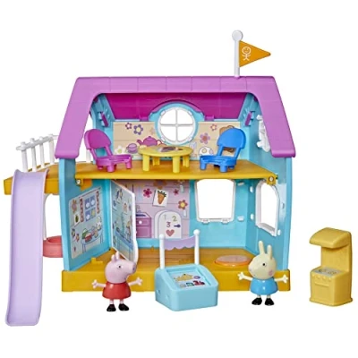 Image of Peppa Pig Peppa&#039;s Club Clubhouse for Kids, Toddler Toy, Sound Effects, 2 Figures, 7 Accessories, from 3 Years, Multi Colours