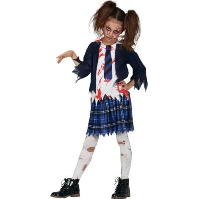 Image of Fiestas Guirca Zombie High School Halloween Child Fancy Dress Costume Age 10 12 Years