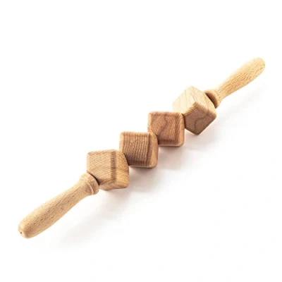 Image of Tuuli Accessories Anti Cellulite Massage Roller Dice Tool Massager Maderotherapy Wooden 40 cm