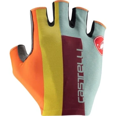 Image of CASTELLI 4522036 346 COMPETIZIONE 2 GLOVE Men&#039;s Cycling gloves DEFENDER GREEN/DARK RED/BORDEAUX/PASSION FRUIT/SCARLET LAVA XXL