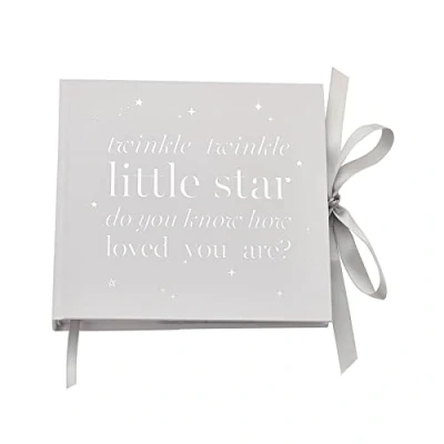 Image of Baby Photo Album by Bambino Stars 4&#039; x 6&#039; White/Twinkle Twinkle
