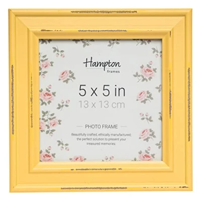 Image of Hampton Frames PALOMA 5x5 (13x13cm) Yellow Square Picture Poster Photo Frame Glass PAL301955Y