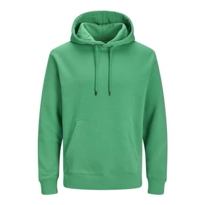 Image of JACK &amp; JONES Men&#039;s Jjestar Basic Sweat Hood Noos Sweatshirt, Green Bee, M