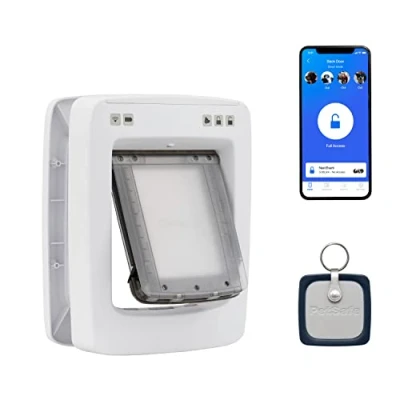 Image of PetSafe SmartDoor Connected Pet Door, Dog and Cat, Selective Entry Exit, App Enabled Smart Device, Smartphone Controlled, Customise Schedule, Multiple Homes Medium