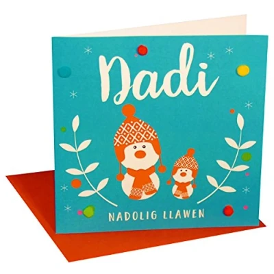 Image of Pom WXP031 &quot;Daddy, Two Snowmen&quot; Christmas Card