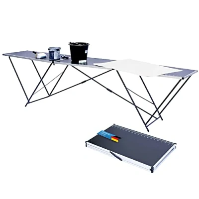 Image of Folding multifunctional table Multi purpose market Height adjustable wallpaper table, for camping, garden festivals Markets and more (Professional wallpapering 3 meters)