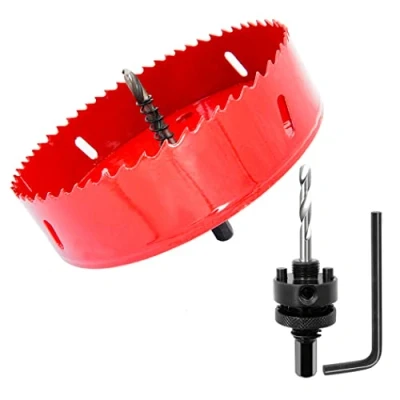 Image of 145mm Hole Saw, Drill Bit, LAIWEI A2 Saw Heavy Duty Arbor Cutter for Drilling Wood, Thin Sheet Metal, Aluminum Profile, PVC and Other Materials, Electric Tool