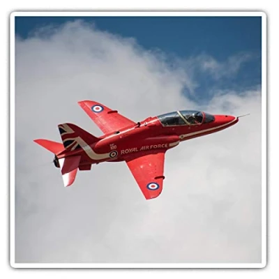 Image of Square Stickers (Set of 2) 10cm Red Arrows Plane RAF Laptop Tablet Luggage Scrapbook #14551