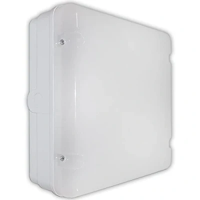 Image of LED Emergency Wall Light 15 Watt IP65 Utility Bulkhead Square White Weatherproof LEDBRITE