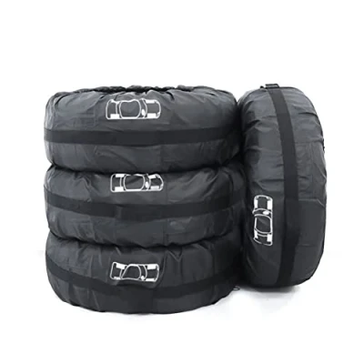 Image of Mify Tyre Bags, Spare Wheel Covers, Tire Dustproof Protector, Tires storage Carrying Bag, bags set of 4, 13 18 inch tires,S