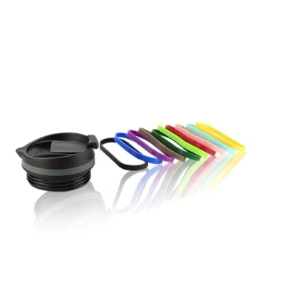 Image of Milu Replacement lid for Thermo Mug 210ml Flipflop Spare Part Colour Black incl. Seal and 4X Rubber Sleeve BPA Free