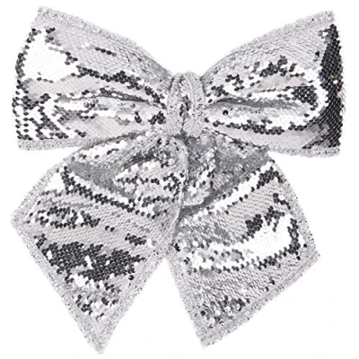 Image of Christmas Concepts® 30cm Silver Sequin Bow Tree Decorations