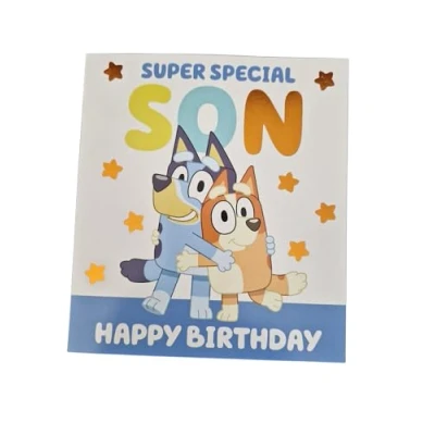 Image of Bluey &#039;Super Special Son&#039; Birthday Card