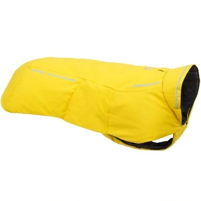 Image of RUFFWEAR Vert Small Dog Rain Jacket, Insulated All Weather Coat, Waterproof Lightweight Weatherproof Vest Overcoat &amp; Winter Size S, Mineral Yellow