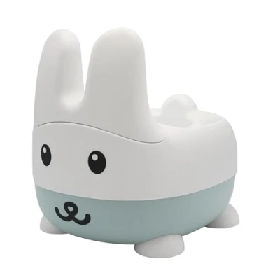 Image of Bunny Training Potty with Back Rest, Removable Bowl &amp; Lid (Green)