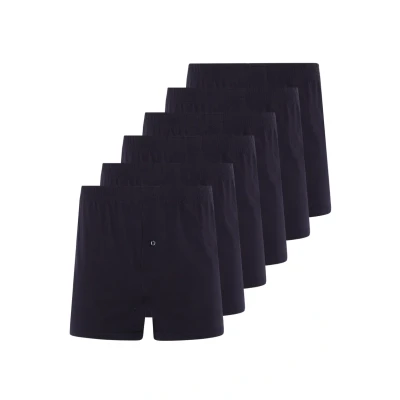 Image of FM London Men&#039;s Loose Fit Comfort Boxer Shorts (6 Pack), Navy, L
