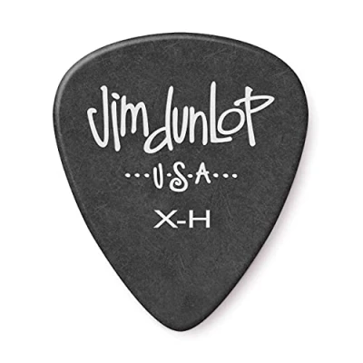 Image of Dunlop 479RXH Poly Picks, Black, Extra Heavy, 72/Bag