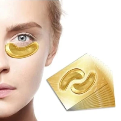 Image of x10 Pair Crystal Collagen 24K Gold Powder Gel Eye Mask Sheet Anti Aging, Under Patches, Dark Circles &amp; Puffiness, Skincare, Wrinkle