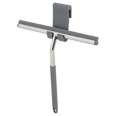 Image of Sealskin Urban Deluxe Window Wiper Including Flexible Glass Hook and Screw Hook, Stainless Steel Polished, 26 x 23.5 3 cm