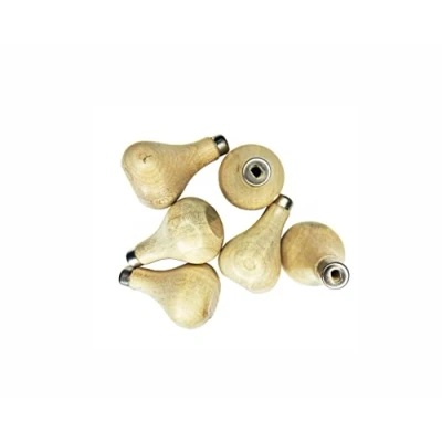 Image of Linic Wooden Handles, Pack of 6, Pear Shaped, for use with Gravers, etc (W8083) Free UK Postage