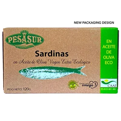 Image of SolDiMar Pesasur Sardines in Organic Extra Virgin Olive Oil 120g (Pack of 5)